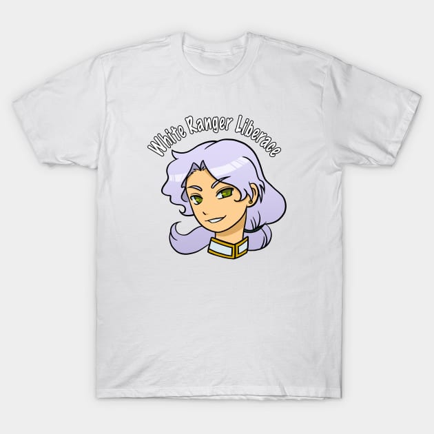 White Ranger Liberance (Zoisite) T-Shirt by RueLi